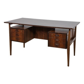 Mid-Century Rosewood Desk by Gunnar Nielsen Tibergaard for Tibergaard, Denmark, 1960s For Sale