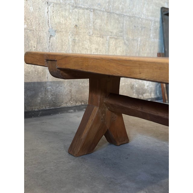 Brutalist Oak Coffee Table by De Puydt For Sale - Image 10 of 12