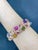 Gemstone Bochic “Capri” Vintage Ruby & Multi Sapphire Cuff Set In 18K Gold & Silver For Sale - Image 7 of 9