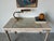 Vintage Organic Modern Fuax- Coral Stone and Metal Base Desk/ Sold For Sale - Image 4 of 12