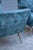 Set of Italian Armchairs in Blue Velvet with Brass Feet in the style of Gio Ponti, 1950s For Sale - Image 16 of 18