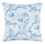 Schumacher Toile de Fleurs 22" Pillow in Delft For Sale