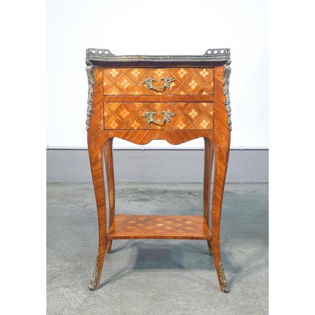 Napoleon III Bedside Table in Inlaid Wood, 1800 For Sale - Image 14 of 18