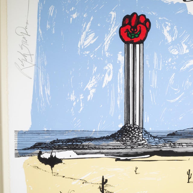 Modern Original Limited Edition Hunter S. Thompson Memorial Print "Going Home" by Ralph Steadman and Signed by Gonzo Family For Sale - Image 3 of 9