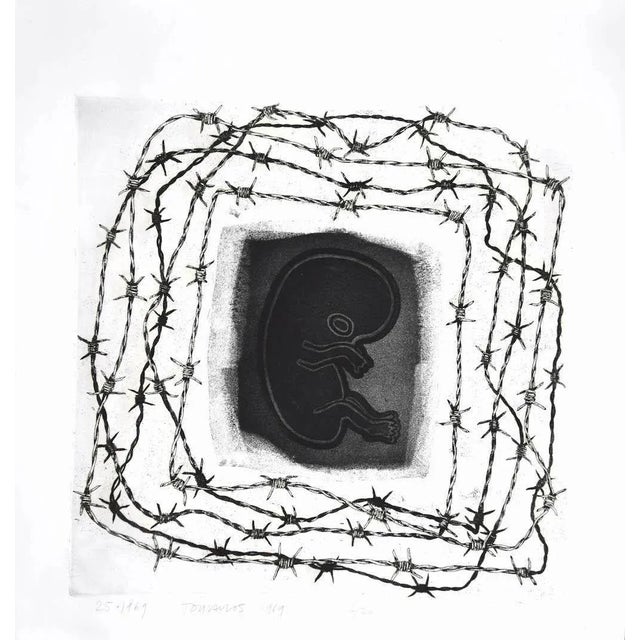 Composition is an original lithograph on cardboard, realized by Ton Van Os in 1969. Hand-signed and numbered at the...