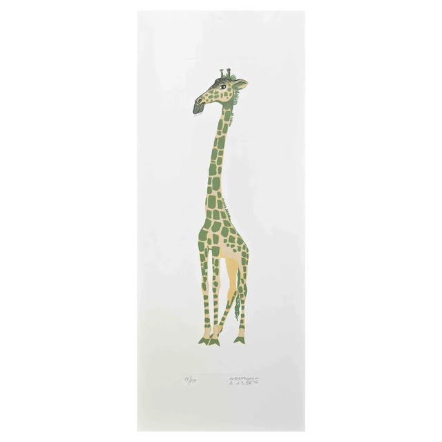 Alberto Mastroianni, Giraffe, Lithograph, 1970s For Sale