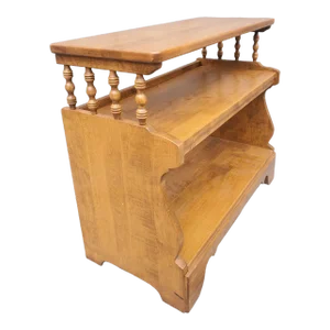 Ethan Allen Mid 20th Century Heirloom Nutmeg Etagere / Bookcase
