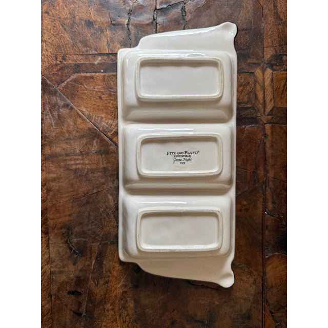 Ceramic Fitz and Floyd Game Night Divided Appetizer Dish Casino Slot Machine Serving Tray For Sale - Image 7 of 7