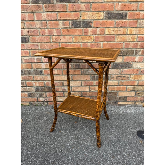 Brown 19th Century Bamboo Side Table For Sale - Image 8 of 8