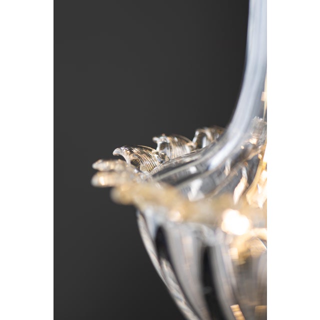 Mid-Century Modern Venetian Art Deco Murano Glass Lantern by Ercole Barovier for Barovier & Toso, 1980s For Sale - Image 3 of 13