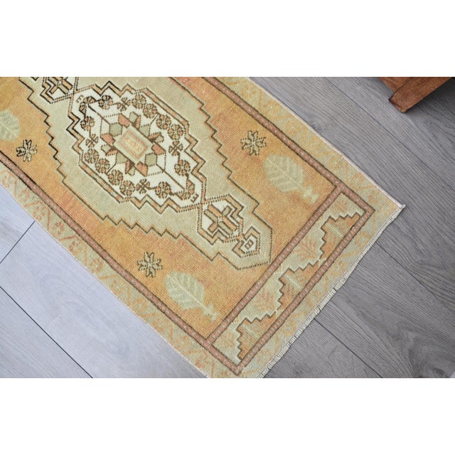 Floral Kurdish Door Mat Rug For Sale - Image 4 of 6