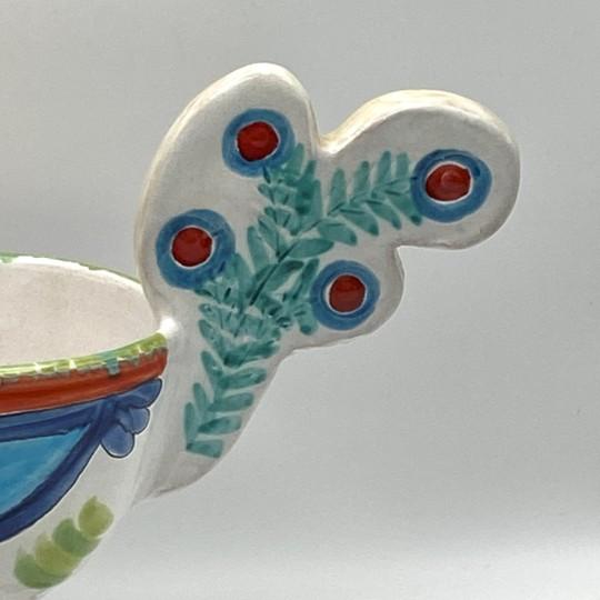 Ceramic Vintage Giovanni DeSimone Rooster Signed Centerpiece Bowl For Sale - Image 7 of 18