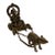 1980s Brass Lord Ganesha Bhagwan Idol Ganpati Statue Sitting on Mouse Driven Chariot For Sale