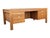 Mid-Century Modern Teak Executive Desk – Danish Style Double Pedestal Desk With Brass Pulls For Sale - Image 11 of 17