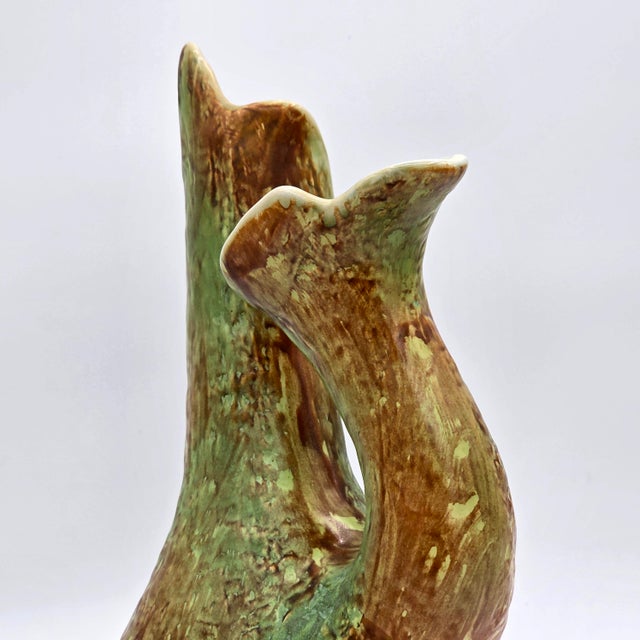 Richard Ginori San Cristoforo 1952 Italian Ceramic Twin-Neck Vase For Sale - Image 9 of 14