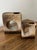 A gorgeous set of "fat lava" chimney vases by Marius van Woerden for Vest Keramiek from the 1970s. Measurements: 5.5x3.5x6...