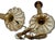 Mid 20th Century Mid Century Hand Made Italian Murano Goldstone Art Glass Table Lamp Bases - a Pair For Sale - Image 18 of 18