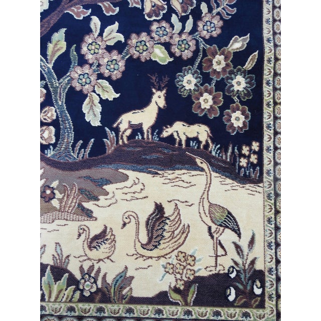 Mid-20th Century Silk Tapestry Rug For Sale - Image 4 of 11