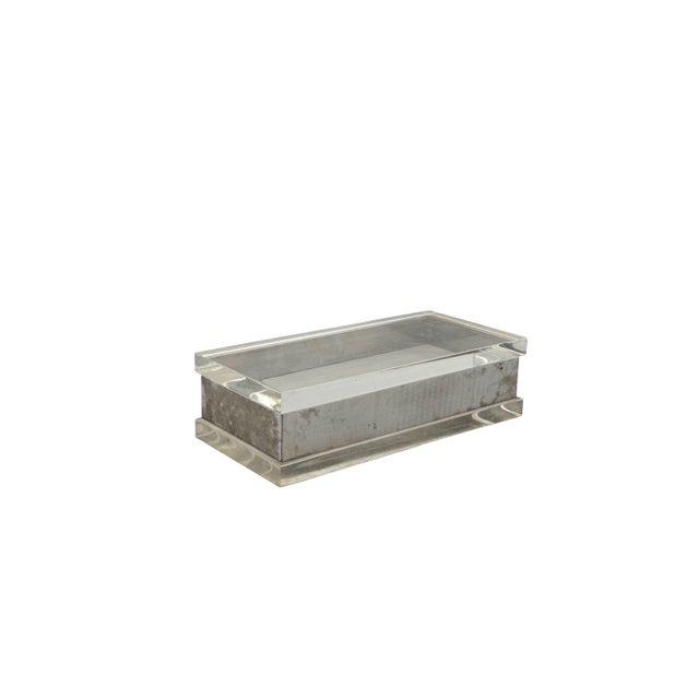 Hollywood Regency Lucite Box, Guzzini Italy 1970 For Sale - Image 4 of 10
