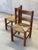 Mid-Century Modernist Wood and Rush Dining Chairs in the style of Charles Dudouyt, 1960s, Set of 2 For Sale - Image 6 of 16