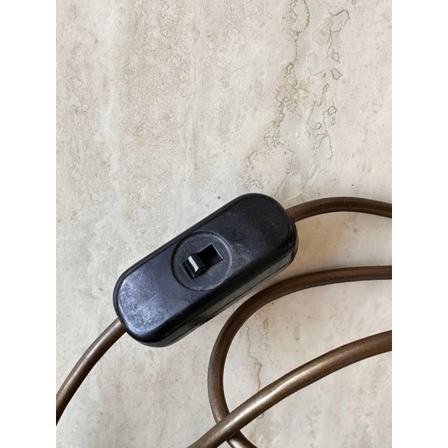 Metal Mid-Century Crackle Glass Table Lamp, 1970s For Sale - Image 7 of 10