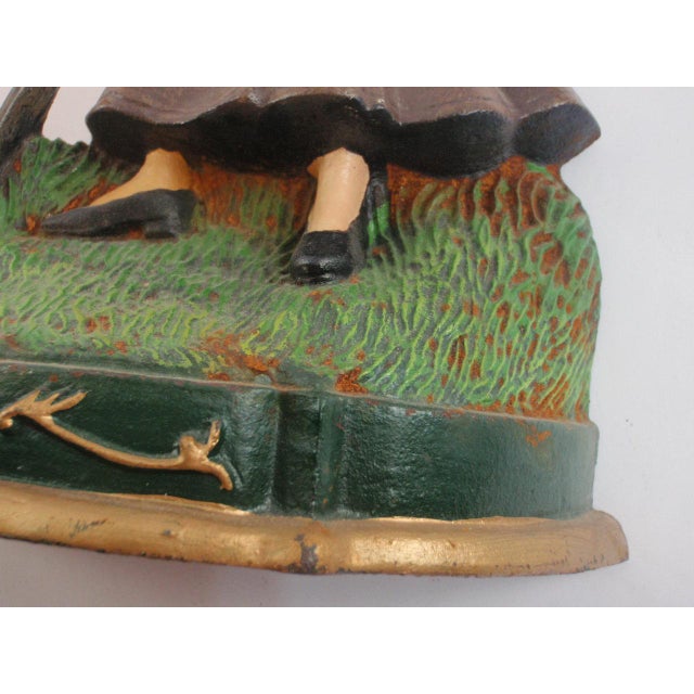 Vintage Mid Century Lady Golfer Painted Doorstop For Sale In Wichita - Image 6 of 10