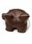 A brown cowhide leather animal figurine: a handcrafted leather pig by Omersa. Dimitri Omersa (1927–1985) was one of the...