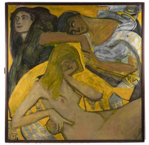 Anastasia Kurakina, Golden Cage: Adam and Eve, Oil Painting, 2005