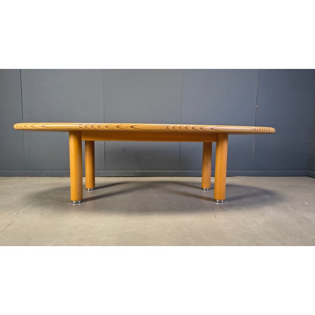 Dining Table in Burl and Elm Wood, 1980s For Sale - Image 6 of 18