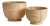Cane Rattan Decorative Footed Bowls, Set Of 2 For Sale