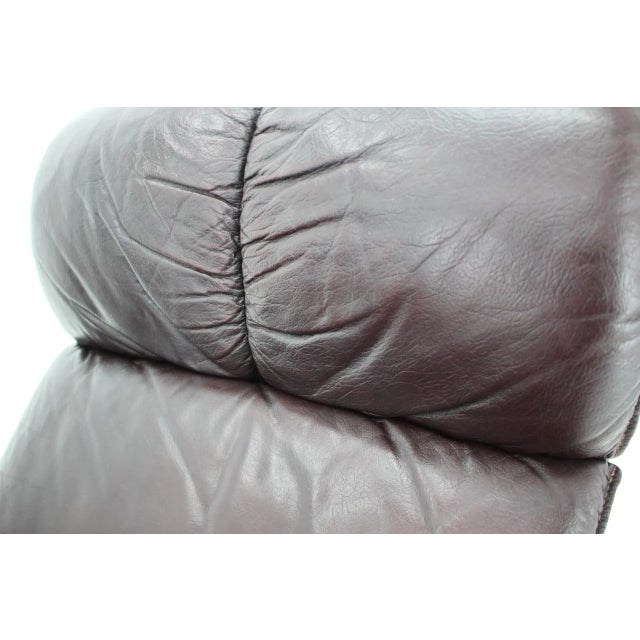 Set of Scandinavian Space Age Style Leather and Chrome Armchairs from M-Top, 1970s For Sale - Image 9 of 12