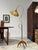 Mid-Century Modern Sculptural Split Reed Cane Rattan Floor Lamp Woven Rope Shade Spherical Metal Feet For Sale - Image 3 of 17