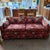 This beautiful 2-piece sofa set features a 3-seat scarlet, floral patterned couch and a corresponding loveseat. Both are...