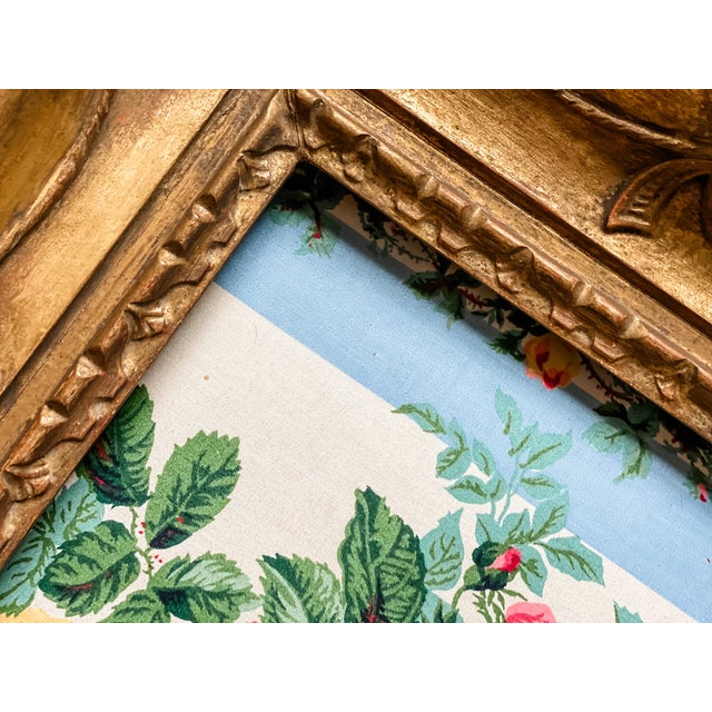 English Antique Hand-Carved Florentine Giltwood Ribbon & Bow Frame, Bartolozzi E Maioli, Florence, Italy For Sale - Image 3 of 8