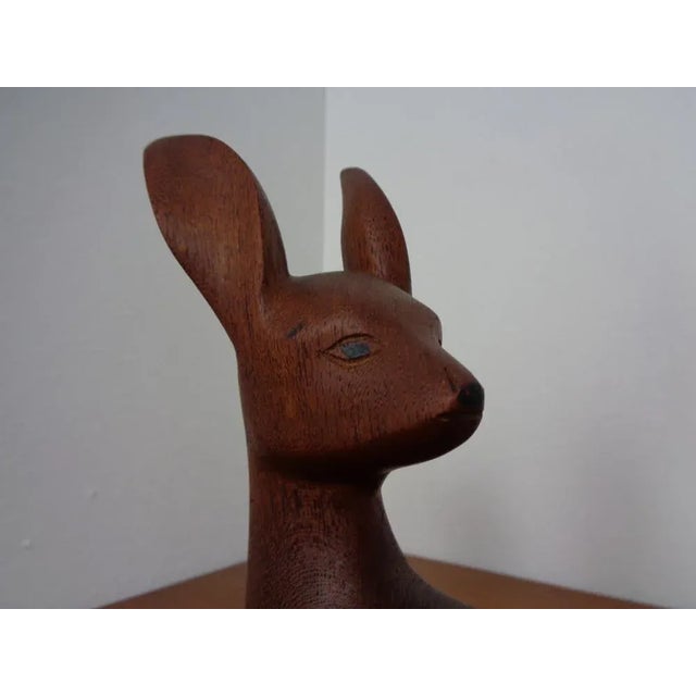 Large Deer in Solid Teak, 1960s For Sale - Image 12 of 18