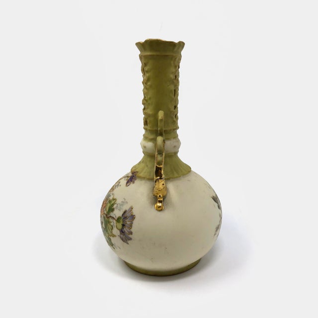 Ceramic Vase Antique Austrian Art Nouveau Amphora Vase For Sale - Image 7 of 9