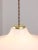 Mid-Century Italian White Glass & Brass Pendant Lamp For Sale - Image 4 of 13