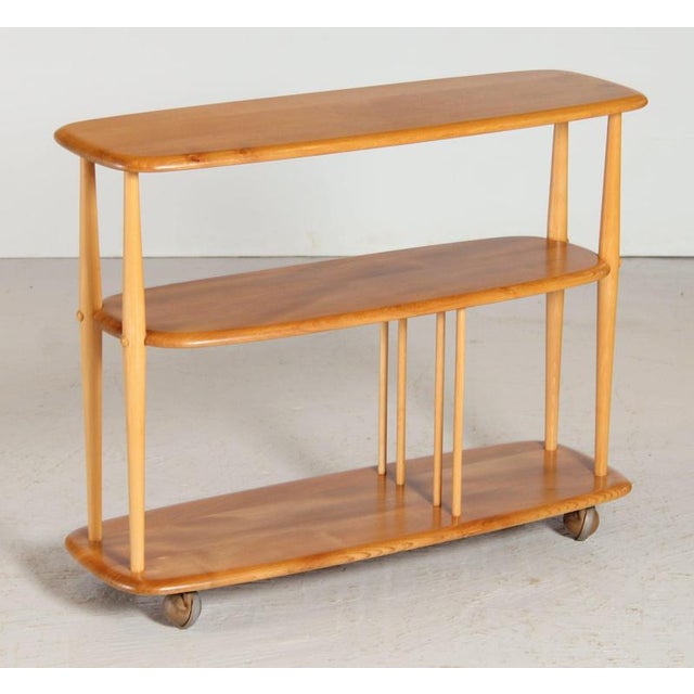 Mid-Century Model 361 Baby Giraffe Windsor Trolley Bookcase in Elm and Beech from Ercol, 1960 For Sale - Image 11 of 11