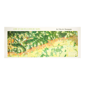 1974 French Wine Map (1986 Re-Issue), Les Vins De Bourgogne, Côte Et Hautes-Côtes De Nuits