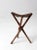 Wood Vintage Leather Three Leg Traveling Stool For Sale - Image 7 of 9