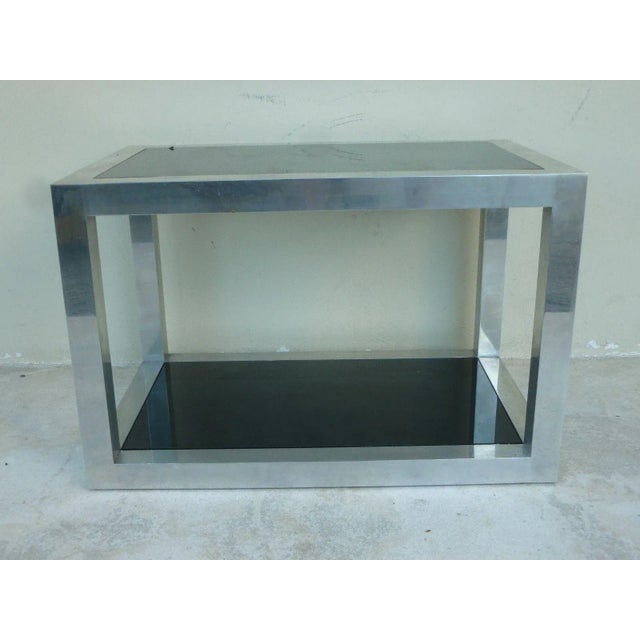 Mid-Century Modern 1970's Vintage Pace Style Aluminum Rectangular Table For Sale - Image 3 of 11