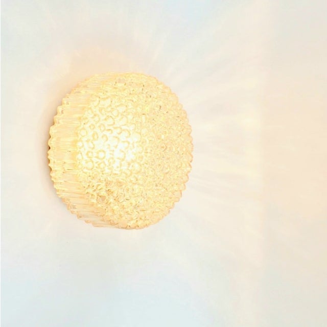 1970s Mid-Century Modern Amber Bubble Glass Wall Lights by Helena Tynell for Limburg - a Pair For Sale - Image 6 of 11