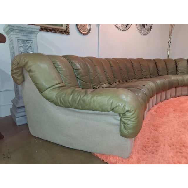 Late 20th Century Attributed to De Sede DS-600 “Caterpillar” Infinity Sofa For Sale - Image 9 of 12