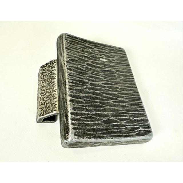 Silver Brutalist Aluminum Push and Pull Alpana Door Handle, 1970s For Sale - Image 8 of 8