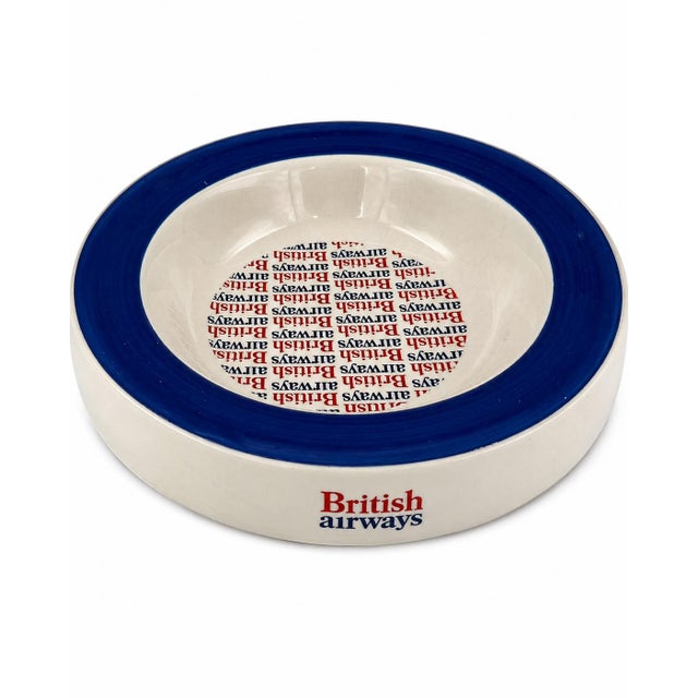 Mid-Century Modern Vintage British Airways Ceramic Ashtray Catchall Dish For Sale - Image 3 of 13