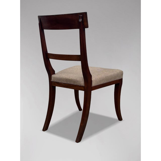 Antique Regency Mahogany Ebony Inlay Dining Chairs, 1800, Set of 8 For Sale - Image 12 of 14
