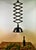 Black Vintage Industrial Scissor Hanging Lamp, 1950s For Sale - Image 8 of 10