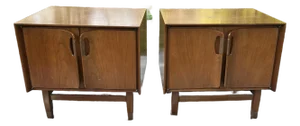 Set of 2 Mid Century Modern Danish Nightstands