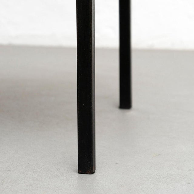 Metal & Wood Coffee Table attributed to Charlotte Perriand for Cansado, 1950s For Sale - Image 9 of 12