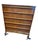 Mid-Century Modern 1960s Lane Rhythm Walnut Tall Chest Mid-Century Five Drawers For Sale - Image 3 of 12